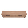 Jodie Mid-Century Modern 69" Fluted TV Stand in Maple Armoire | Meuble TV Jodie style Mid-Century Modern a cannelures, 175 cm, erable