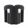 Darian Modern Boucle Lounge Chair in Black - Set of 2 | Fauteuil lounge Darian en boucle moderne noir - Lot de 2