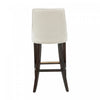 Beever Modern Chenille Wood Upholstered Barstool in Cream - Set of 2 Bar Stool | Tabouret de bar moderne Beever en bois et tissu chenille creme - Lot de 2