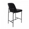 Loft Contemporary Vegan Leather Metal Counter Stool in Black - Set of 2 | Tabouret de comptoir contemporain Loft en cuir vegetalien et metal noir - Lot de 2