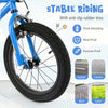 Costway 16" Led Lighted Kids Bike With Adjustable Seat Coaster Brake Training Wheels Blue