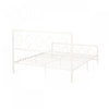 Robert Metal Construction Bed Frame With Circular Design Headboard And Footboard,king Size,white King Bed | Robert Cadre De Lit En Metal Avec Tete Et Pied De Lit Au Design Circulaire, Taille King, Blanc