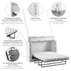 Bestar Pur 69 W Full Cabinet Bed with Mattress - White|Armoire-lit double Pur de Bestar de 69 po (L) avec matelas - blanche