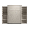 Bestar Key West Queen Murphy Bed with Closet Organizers (119 W) - Linen White Oak|Grand lit escamotable Key West de Bestar de 119 po (L) avec organisateurs de garde-robe - blanc chêne lin