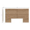 Nordika James Queen Headboard - Brown Oak|Tête de lit James Nordika - chêne brun