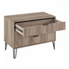 Dumbo Modern 35" Fluted Dresser in Rustic Gray (3-Drawer) | Commode Dumbo Moderne 35" a rainures en gris rustique (3 tiroirs)