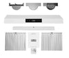 Hauslane 30" Under Cabinet Matte White Range Hood - UC-PS18WHT-30|Hotte de cuisinière sous l'armoire Hauslane de 30 po blanc mat - UC-PS18WHT-30