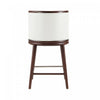 Evalyn Modern Wood Upholstered Counter Stool in White - Set of 2 | Tabouret de comptoir moderne en bois et tissu Evalyn blanc - Lot de 2