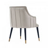 Eda Modern Wood Armchair in Light Gray Dining Chair | Fauteuil moderne Eda en bois avec accoudoirs, coloris gris clair