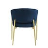 Jessie Modern Dining Chairs Set Of 2 With Upholstered Fabric Side Chairs And Metal Frame,blue | Jessie Chaises De Salle A Manger Modernes, Lot De 2, Chaises Laterales Tapisees En Tissu Avec Structure Metallique, Bleu