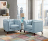 Hydeline Bodie Leather Chair - Spa Blue|Fauteuil Bodie de Hydeline en cuir - bleu spa
