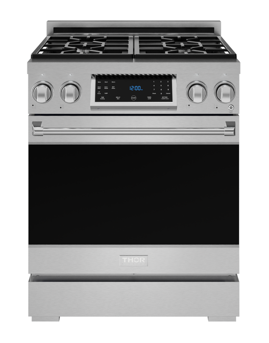 Gordon Ramsay Collection by Thor Kitchen 30\" Freestanding Professional Gas Range with Tilt Panel Touch Control - RSG30