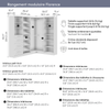 Bestar Florence 85" Modular L-Shaped Walk-In Closet System with Rods, Shoe Shelves and Storage - White|Système de pièce-penderie en forme de L modulaire Florence de Bestar de 85 po avec tringles, tablettes pour chaussures et rangement - blanc