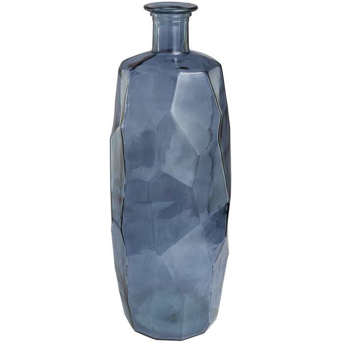 Recycled Spanish Glass 29\" Vase - Blue