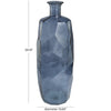 Recycled Spanish Glass 29" Vase - Blue|Vase de 29 po en verre espagnol recyclé - bleu