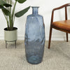 Recycled Spanish Glass 29" Vase - Blue|Vase de 29 po en verre espagnol recyclé - bleu