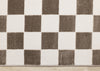Leopold Checkered Brown White Geometric Area Rug - 5'3" x 7'7"|Carpette géométrique Leopold brune et blanche à motif de carreaux - 5 pi 3 po x 7 pi 7 po