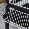Pawhut 30x20.5x54-inch Bird Cage Parrot Macaw Finch Cockatoo Flight Cage With Wheels Black/white|Pawhut Cage A Oiseaux 30 X 20,5 X 54 Pouces Perroquet Macaw Finch Cockatoo Flight Cage Avec Roues No