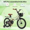Costway 18" Kid's Bike With Training Wheels Adjustable Handlebar & Seat Handbrake Green
