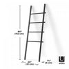 Umbra Modern Poplar Leana Ladder Coat Rack - Black|Portemanteau en échelle moderne Leana de Umbra en peuplier - noir