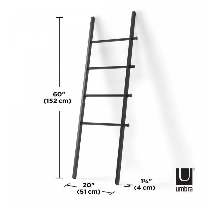Umbra Modern Poplar Leana Ladder Coat Rack - Black