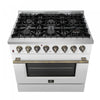 Forno Galiano 36" Dual Fuel Range, White, 5.36 cu.ft.- FFSGS6156-36WHT | Cuisiniere a double combustible Galiano 36 po, blanche, 5,36 pi³ - FFSGS6156-36WHT