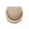 Gracie Modern Metal Vegan Leather Dining Chair in Tan and Gold | Chaise de salle a manger moderne Gracie en metal et cuir vegetalien, coloris beige et or