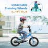 Costway 14" Kids Training Bike With Removable Training Wheels Pneumatic Tires Navy