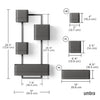 Umbra Cubiko Wall Planter - Black|Jardinière murale Cubiko de Umbra - noire