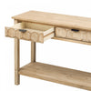 Oliver 60'' Fir Veneer Entryway Table with Honeycomb Design and Drawers, Natural Sofa Table  | Table d'entree Oliver 60'' en placage de sapin avec design en nid d'abeille et tiroirs, naturel
