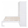 Evelyn Space-Saving Murphy Wall Bed with Foldable Cabinet Design,Full Bed,White | Evelyn Lit mural escamotable gain de place Murphy avec design d’armoire pliable, lit Full, blanc