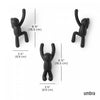 Umbra Buddy Wall Hooks - Black|Crochets muraux Buddy de Umbra - noirs