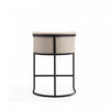 Cosmopolitan Mid-Century Modern Metal Upholstered Counter Stool in Cream - Set of 2 Bar Stool | Tabouret de comptoir moderne du milieu du siecle en metal et tissu creme Cosmopolitan - Lot de 2