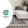 Olivia Blue Modern Tribal Inspired Border Rug, 5'3" x 7'10" Indoor Area Rug | Tapis Olivia bleu a inspire tribal avec bordure, 5'3" x 7'10"