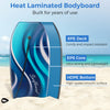 Costway 41" Lightweight Body Board With Eps Core Xpe Deck Hdpe Bottom Crescent Tail Blue