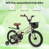 Costway 16" Kid's Bike With Training Wheels Adjustable Handlebar & Seat Handbrake Green
