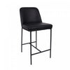 Loft Contemporary Vegan Leather Metal Counter Stool in Black - Set of 2 | Tabouret de comptoir contemporain Loft en cuir vegetalien et metal noir - Lot de 2