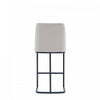 Serena Modern Metal Upholstered Counter Stool in Light Gray - Set of 3 Bar Stool | Tabouret de comptoir moderne en metal et tissu Serena, gris clair - Lot de 3