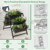 Costway 31"h Raised Garden Bed 3-tier Vertical Planter W/5 Plant Boxes Indoor Outdoor