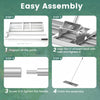 Costway Lawn Leveling Rake 36" X 10" Heavy Duty Level Lawn Tool For Garden Backyard/lawn Silver