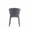 Conrad Mid-Century Modern Upholstered Dining Chair in Gray - Set of 4 | Chaise de salle a manger rembourree Conrad style milieu du siecle en gris - Lot de 4