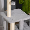 Pawhut Cat Tree For Indoor Cats, Multi-level Cat Condo With Sisal Scratching Post, Perch, Hanging Ba|Pawhut Arbre A Chat D'interieur, Condo A Plusieurs Niveaux Avec Griffoir En Sisal, Perchoir, Boule A