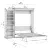 Bestar Versatile Queen Murphy Bed with Closet Organizer (92 W) - White|Grand lit escamotable Versatile de Bestar de 92 po (L) avec organisateur de garde-robe - blanc