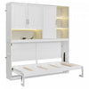 Ethan Space-Saving Murphy Bed with Storage and Foldable Design,Twin Size,White Twin Bed  | Ethan Lit escamotable gain de place avec rangement et design pliable, Taille simple, Blanc