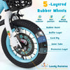 Costway 12" Kid's Bike For 3-4 With Height-adjustable Handlebar & Saddle Handbrake Blue