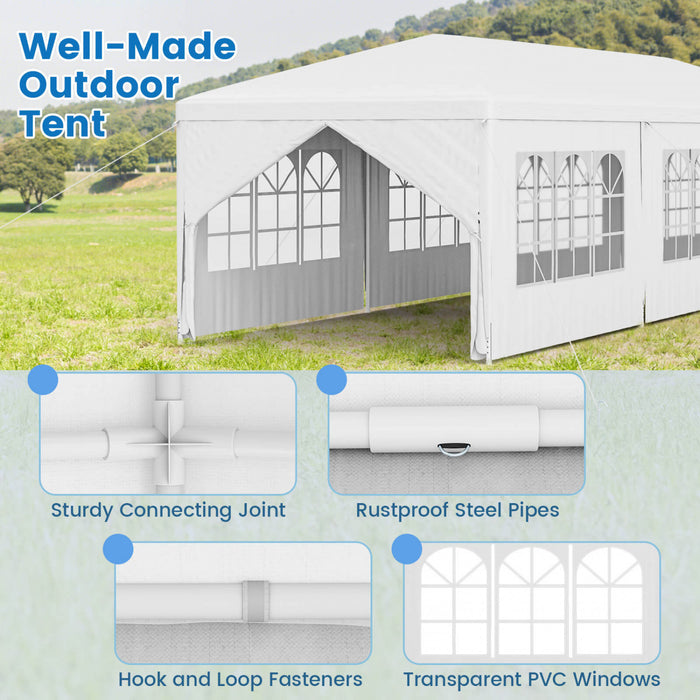 Costway 10'x30' Heavy Duty Gazebo Canopy Outdoor Party Wedding Tent