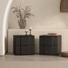 Clive Mid-Century Modern 22" Nightstand in Black (2-Drawer) | Table de nuit Clive style milieu du siecle 56 cm en noir (2 tiroirs)