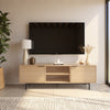 Nordika Hamilton 70" TV Stand with 2 Storage Cabinets - Natural Blonde Oak | Meuble pour téléviseur Hamilton de Nordika de 70 po avec 2 armoires de rangement - chêne blond naturel