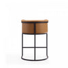 Cosmopolitan Mid-Century Modern Metal Upholstered Counter Stool in Camel - Set of 3 Bar Stool | Tabouret de comptoir moderne du milieu du siecle en metal et tissu, coloris camel - Lot de 3