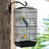 Pawhut 36" Bird Cage For Finches, Canaries Budgies, Parrot Cage With Accessories Handle, Black|Pawhut 36" Cage A Oiseaux Cacatoes Perroquet Cage 2 Portes Perchoir 4 Mangeoires, Noir